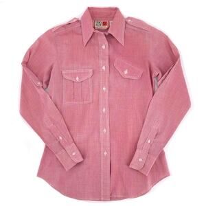 pointed collar button up shirt 80s 1980s vintage